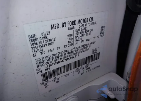 2022 Ford Mustang Mach-E Premium from USA, damaged, VIN 3FMTK3RM7NMA04514